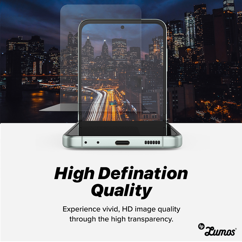 𝗥𝗜𝗡𝗚𝗞𝗘 𝗗𝘂𝗮𝗹 𝗘𝗮𝘀𝘆 𝗙𝗶𝗹𝗺 𝟮 𝗣𝗰𝘀 For Samsung Galaxy Z Flip 5 (Inner display screen protector)