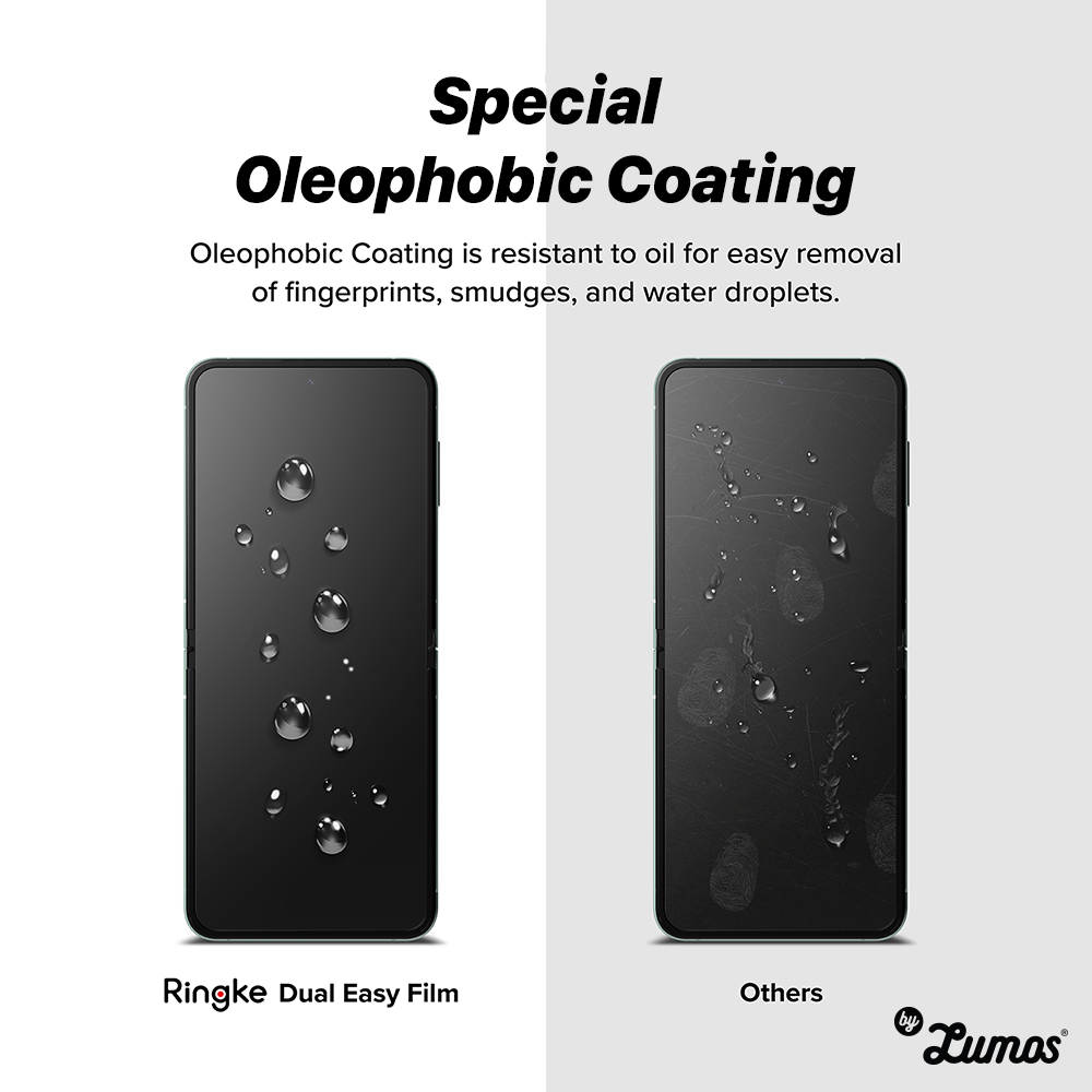 𝗥𝗜𝗡𝗚𝗞𝗘 𝗗𝘂𝗮𝗹 𝗘𝗮𝘀𝘆 𝗙𝗶𝗹𝗺 𝟮 𝗣𝗰𝘀 For Samsung Galaxy Z Flip 5 (Inner display screen protector)