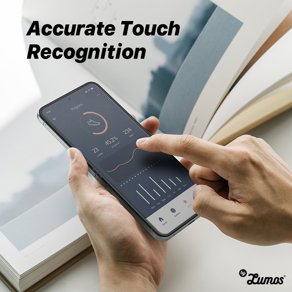 𝗥𝗜𝗡𝗚𝗞𝗘 𝗗𝘂𝗮𝗹 𝗘𝗮𝘀𝘆 𝗙𝗶𝗹𝗺 𝟮 𝗣𝗰𝘀 For Samsung Galaxy Z Flip 5 (Inner display screen protector)